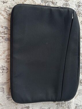 Amazon Black Zippered Laptop Sleeve with Slim Front Pocket